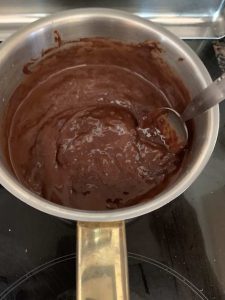 Chocolate para el brownie de chocolate