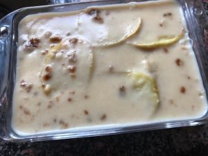 patatas con bechamel y jamón de forma tradicional en Las Recetas de Angy