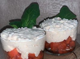 Tartar de tomate con crema de atún de forma tradicional en Las Recetas de Angy