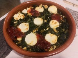 Espinacas a la catalana de forma tradicional en Las Recetas de Angy